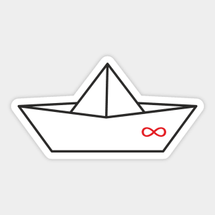 Boat Paper Ship Infinity Sticker